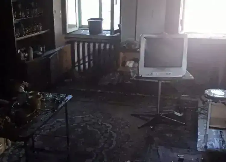 Під час ліквідації пожежі, рятувальники виявили тіло чоловіка