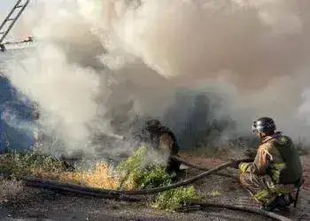 Через обстріл Нікополя, у приватному секторі сталася пожежа