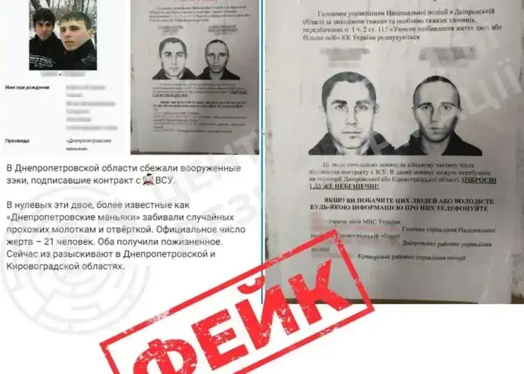 Окупанти поширюють фейки про "Дніпропетровських маніяків"
