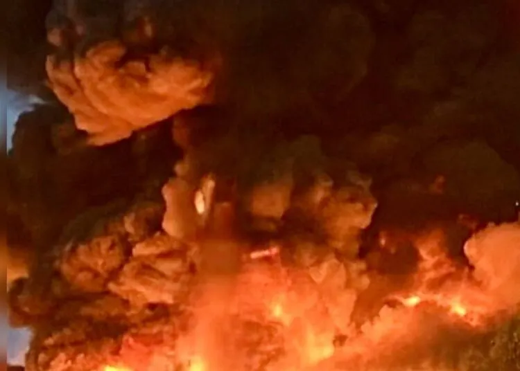 У Дніпропетровській області рятувальники годинами гасили масштабну пожежу
