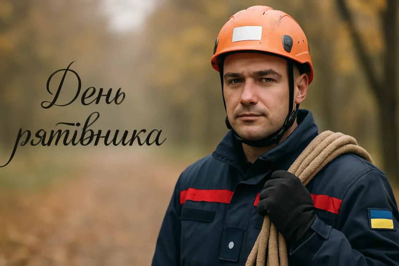 Вітальна листівка до День рятівника 2026