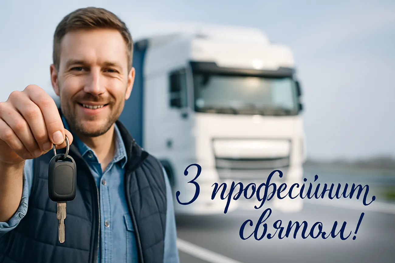 Вітальна листівка до День автомобіліста і дорожника 2026