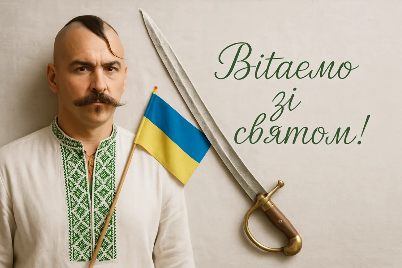 Картинка з привітанням до День українського козацтва