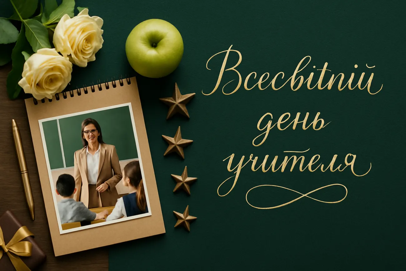 Листівка до Всесвітній день учителя